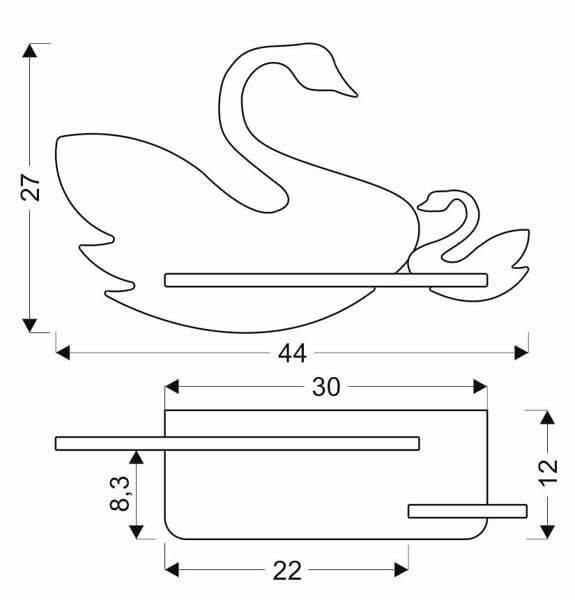 Dziecięca lampa ścienna SWAN 21-75598 LED 5W 4000K łabędzie różowe białe