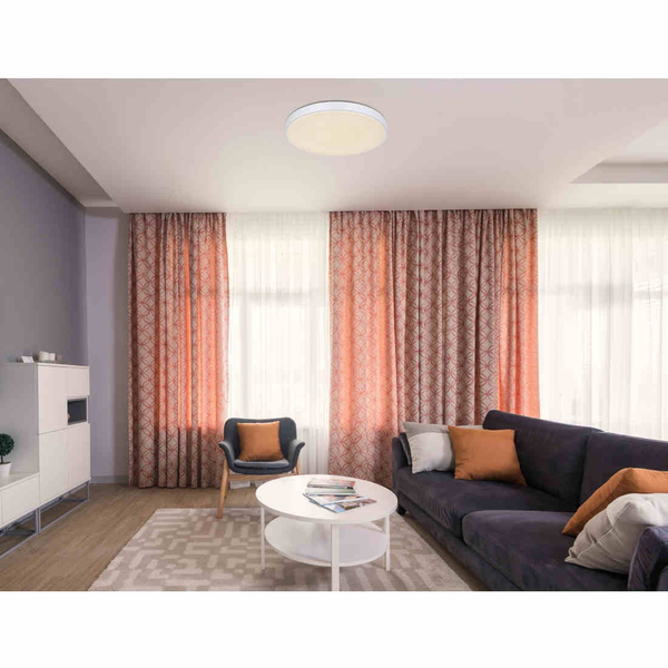 Minimalistyczna LAMPA sufitowa SONNY 41586-24 Globo okrągła LED 24W 2700K - 6000K do salonu srebrna