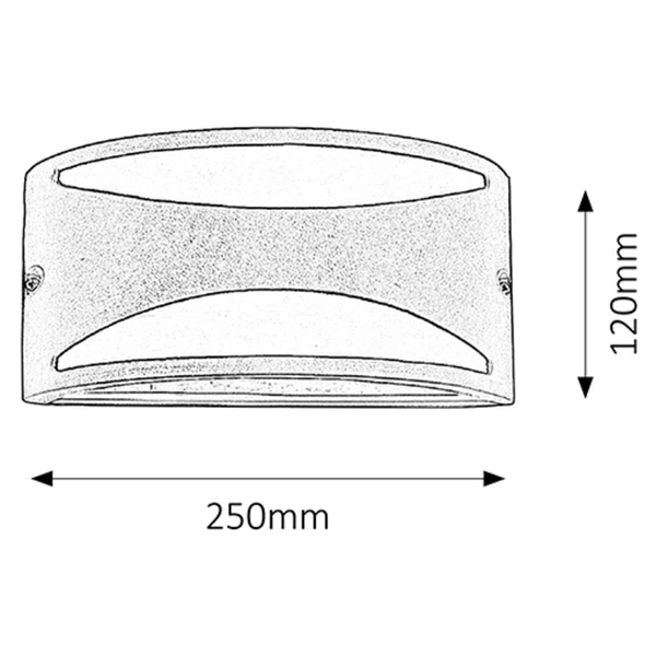 Zewnętrzna LAMPA ścienna MANHATTAN 8359 Rabalux elewacyjna OPRAWA półokrągła outdoor IP54 czarna