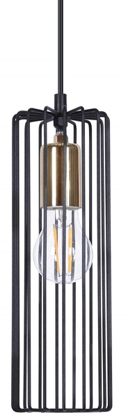 Wisząca lampa Gabia K-4935 industrialna czarna złota