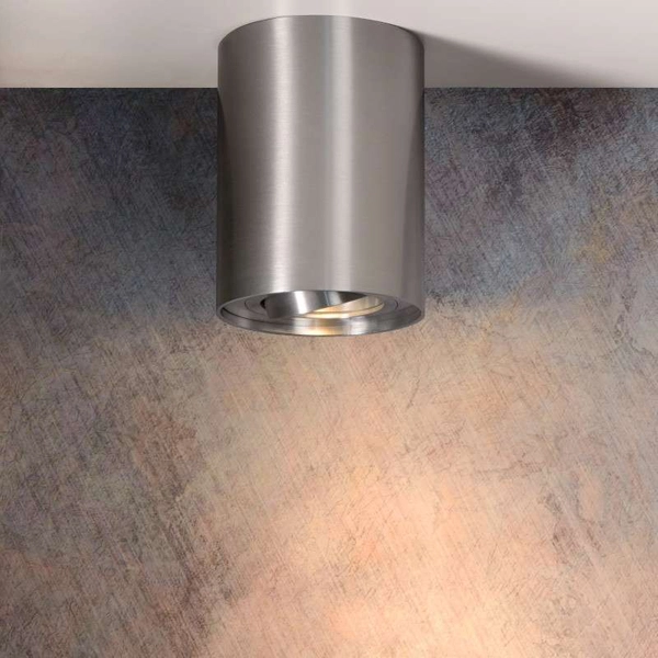 Downlight LAMPA sufitowa TUBE 22952/01/12 Lucide metalowa OPRAWA tuba satynowy chrom