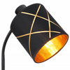Lampa biurkowa Glamour okrągła 15431-1T Globo z włącznikiem czarna złota