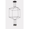 Ażurowy zwis Linea ST-5961-4 Step geometryczny na wyspę czarny