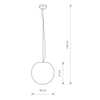 Nowoczesna lampa wisząca Cumulus 9751 outdoor biała zewnętrzna