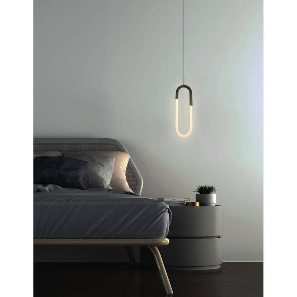 Owalna lampa wisząca NEXUS AZ5739 Azzardo LED 9W 3000K czarny
