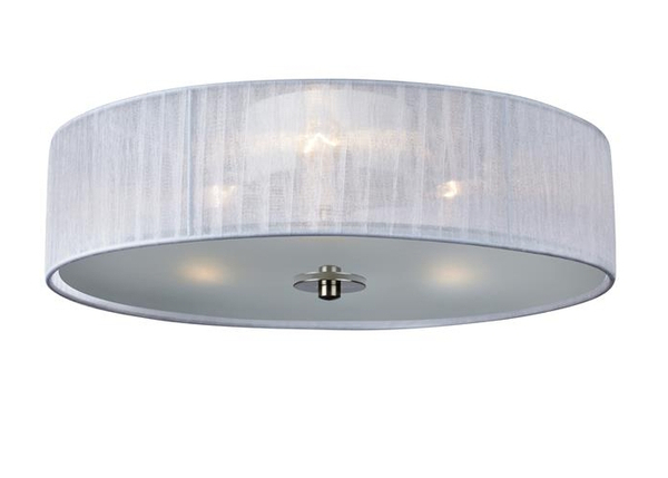 Plafon LAMPA sufitowa BYSKE 104883 Markslojd okrągła OPRAWA abażurowa biała