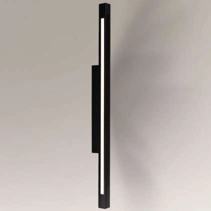 LAMPA ścienna OTARU 8088 Shilo prostokątna OPRAWA łazienkowa KINKIET listwa LED 19,2W 3000K IP44 belka czarna