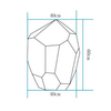 Stojąca lampa kamień Diamond ES-ST016 Step LED 5W RGBW IP54 stone biała