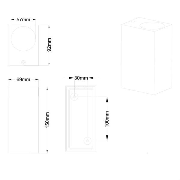 Zewnętrzna lampa ścienna Roya 204269242 elewacyjna IP44 grafitowa