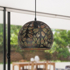 LAMPA wisząca MANORCA 2276 Rabalux orientalna OPRAWA zwis kula ball liście czarny złoty