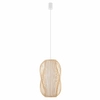Drewniana wisząca lampa Puket 11161 Nowodvorski japandi kratka pleciona bambusowa metalowa biała