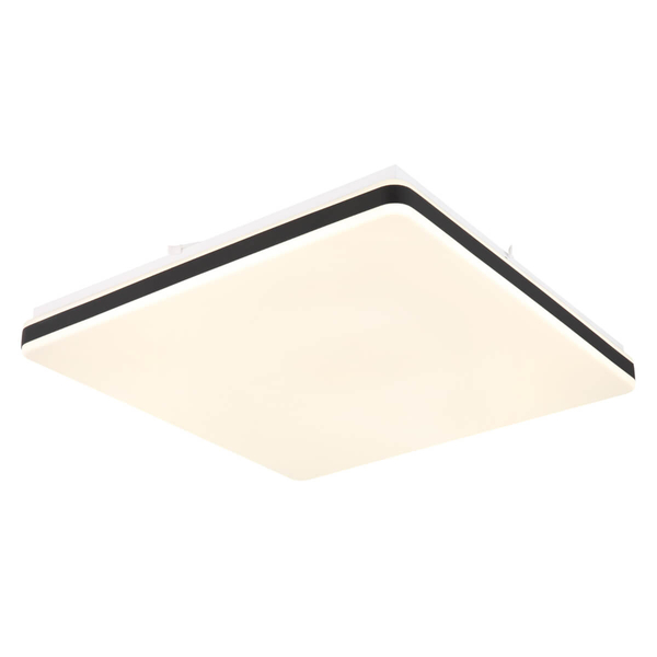 Kwadratowy plafon ULLY 48025OBSH Globo LED 24W 2700-6500K biały czarny