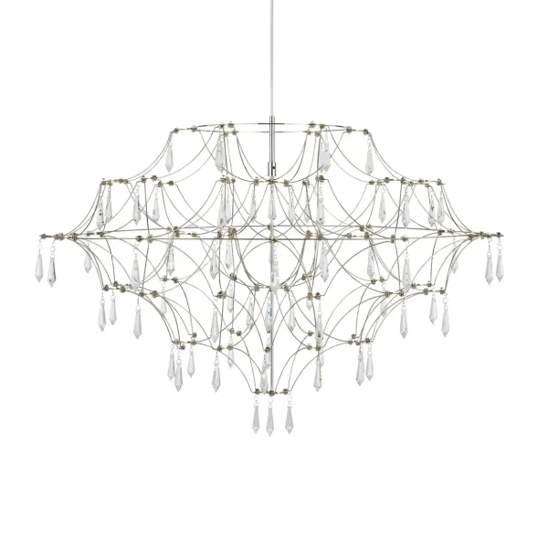 Lampa wisząca Efesos 108870 LED 25W 3000K do salonu przezroczysta stalowa