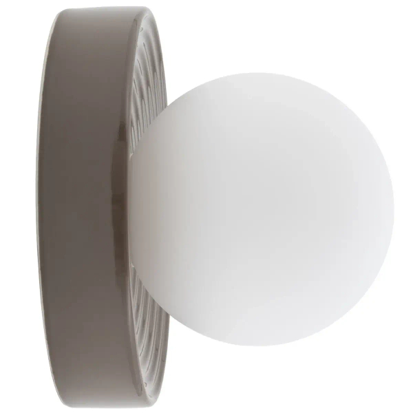 Okrągła ścienna lampa CLAY 11747 kula ball biała brąz