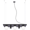 Lampa wisząca Plant Shelf 5555 Zumaline półka na rośliny kule czarne białe