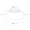 Sufitowa lampa loft OLIVIA 45101/40/65 Lucide przydymiony czarny
