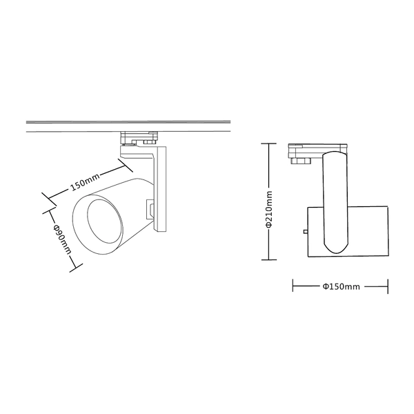 3-fazowa lampa do systemu szynowego TIMOR ML1116 LED 30W 3000-4000K biały