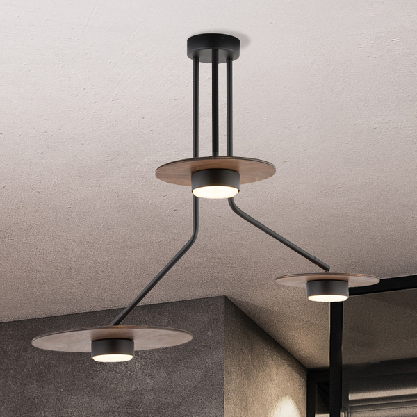 Sufitowa lampa nowoczesna Disk 7644 do jadalni nad stół czarna