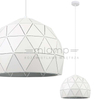 LAMPA wisząca HARLEY MDM-3471-1 W Italux metalowa OPRAWA zwis geometryczny kopuła biała