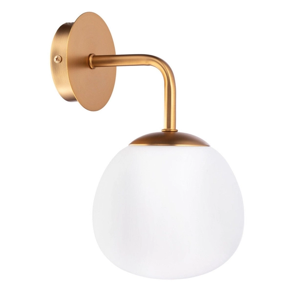 LAMPA ścienna Art Deco ERICH MOD221-WL-01-G Maytoni szklana kula miedziana