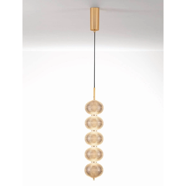 Lampa wisząca TIPUANI LE44624 LED 30W 3000K bombki złota przezroczysta