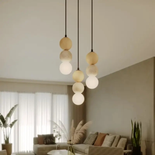 Wisząca lampa ALICE brązowa czarna P0664 1xG9 kulista