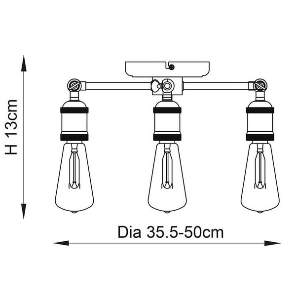 Lampa sufitowa do salonu Hal 76124 regulowana miedziany cyna