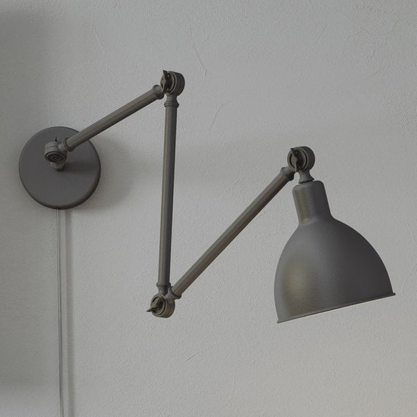 Loftowa lampa ścienna Bazar 2827660-4500 By Rydens regulowana szara