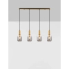 Glamour zwisająca lampa QUERISA LE45217 do salonu złota
