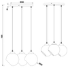 Loftowa LAMPA wisząca CLOONEY R30073054 RL Light skandynawska OPRAWA szklane kule ZWIS kaskada przydymiona chrom