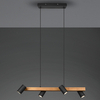 Lampa wisząca nad wsypę VANTOS DL432312490 Trio loftowa drewniana czarny