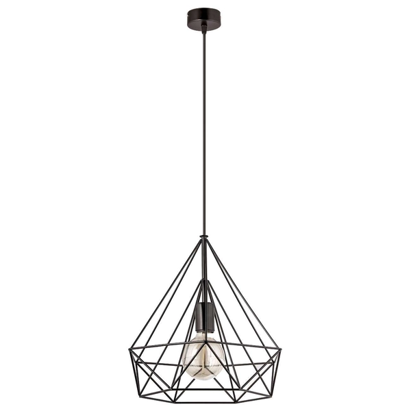 Wisząca lampa druciana VEN W-CORF/D BK industrialna czarna