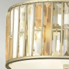 LAMPA sufitowa GEMMA HK-GEMMA-F-SL Elstead HINKLEY metalowa OPRAWA plafon kryształy srebrno złote bursztynowe przezroczyste
