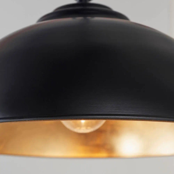 Industrialna lampa wisząca Colman COLMAN-BL do jadalni czarny złoty