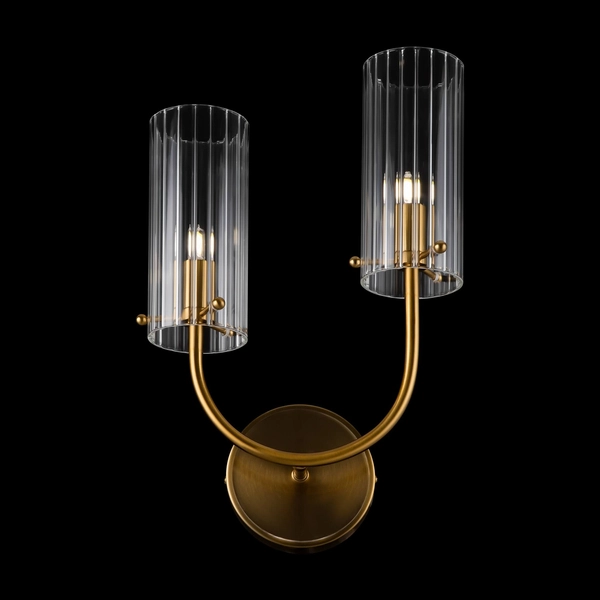 Podwójny kinkiet Arco MOD223WL-02BS pomarszczone szkło mosiądz