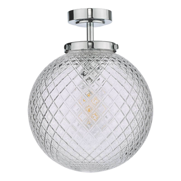Kulista lampa ścienna Wayne WAY0150 szklana do łazienki IP44 chrom