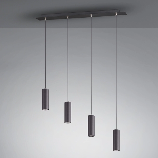 Wisząca lampa loftowa VANTOS DL432312400 Trio tubki do jadalni czarny