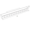 Podłużna lampa magnetyczna Magnetic M0004Z LED 12W 2700-5000K czarna