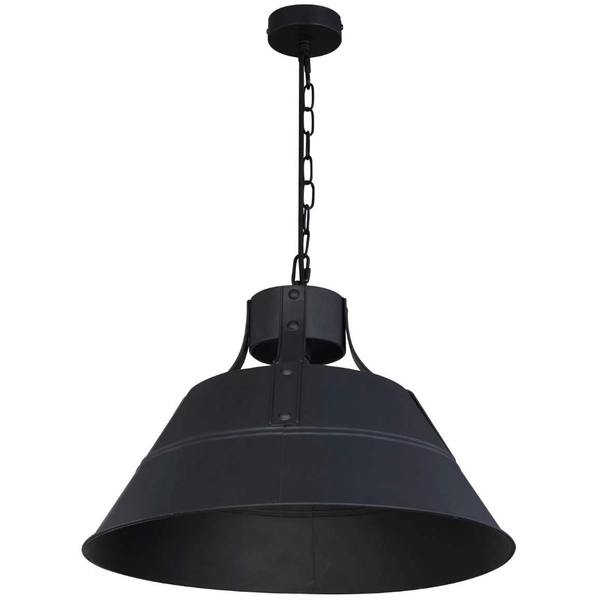 Industrialna LAMPA wisząca GÜNTHER 15366S Globo retro OPRAWA metalowy ZWIS loftowy czarny