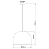 Kopułowa lampa wisząca Kanso LP-2025/1P 50 cm drewniana japandi brązowa