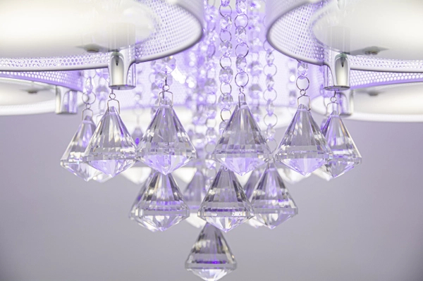 Ażurowy plafon glamour DRS8006/5 WH NET siatka biały
