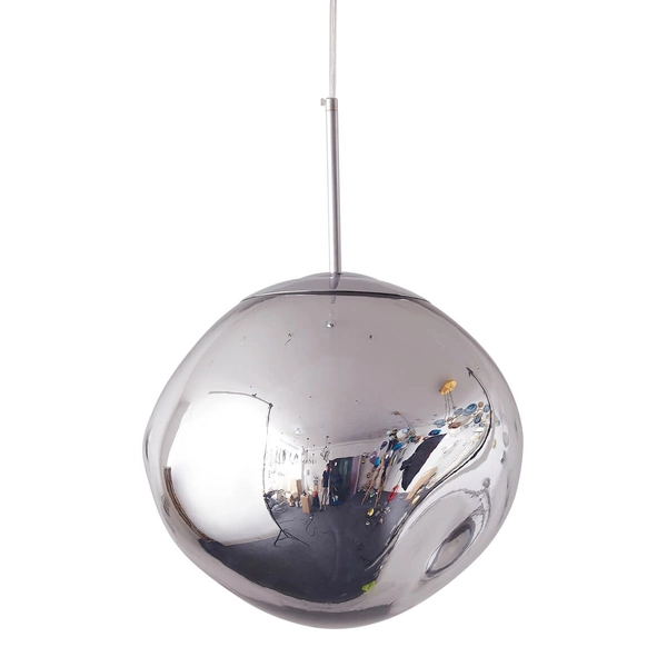 Lampa wisząca bańka GLAM MP-1239-280 chrome połyskująca miedziana