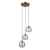 Nowoczesna lampa wisząca Felis PND-40824-3-GD szklana bursztynowa złota
