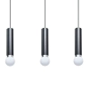 Potrójna lampa wisząca nad wyspę Macera PND-33849-3-BK czarna biała