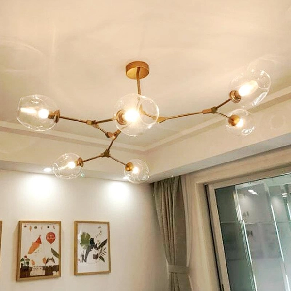 Lampa wisząca molekuły Modern orchid ST-1232-6 BLACK TRANSPARENT Step nad stół czarna