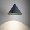 Jadalniana lampa wisząca ZENITH 11487 stożek szary błękit