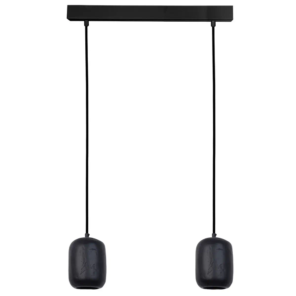 Owalna lampa zwisająca Olo 2 41410 ceramika kule czarny