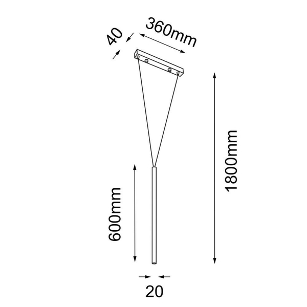 Wisząca lampa tuba Miaki 5162 Shilo zwis industrialna do salonu czarna