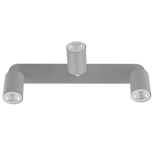 Lampa nasufitowa do jadalni Livia 10242 regulowana sople tuba szara