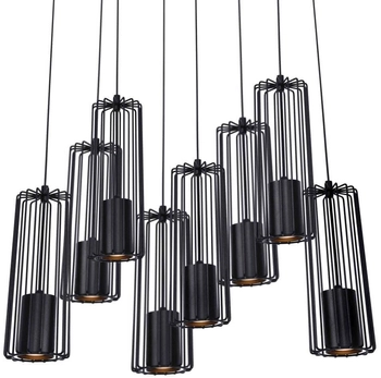 Wisząca lampa Falcon K-4933 kaskada nad łóżko czarna